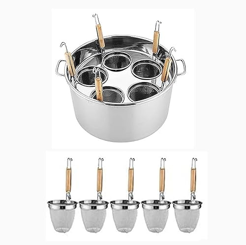 Nudeltopf aus Edelstahl mit Trennwand und Sieb, vielseitiges Einsatz-Set für Küche, ideal für Zuhause und Restaurant