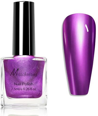 Metall Spiegel Nagellack Blau - 7,5ML Spiegelnagellack Effekt Schnelltrocknend Chrom-Nagellack Regulärer Fingernagellack Wasserbasis für DIY Nagelkunst Entfernen Kratzfest, Nail polish (Blau)