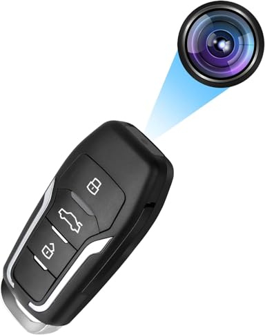 SHMIZZ Mini Telecamera Spia 1080P, Telecamera Nascosta Chiave Auto con Rilevamento di Movimento, Visione Notturna, Batteria Ricaricabile da 300mAh, Registrazione in Loop