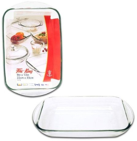 Anchor Hocking ESSENTIAL Auflaufform Glas 2,8 L, Ofenfeste & Mikrowellenfeste Backform rechteckig aus gehärtetem Kalk-Natron-Glas, 39,4 x 24,5 x 6,4 cm, Ofenform für Lasagne, Aufläufe & Gratins