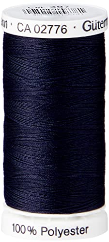 Gutermann Sew All Polyester Thread, 250Mtr, Very Dark Navy Blue (0387), 5.5 x 2.7 x 2.7 cm