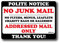 Polite Notice No Junk Mail Flyers Leaflets Menus, 10x7cm, Door Sticker Sign label decal (White Vinyl, 1)