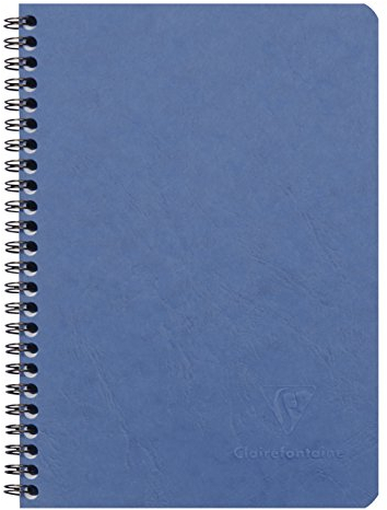 Clairefontaine 785324C Spiralbuch (DIN A5, 14,8 x 21 cm, Age Bag kariert, 50 Blatt) 1 Stück blau