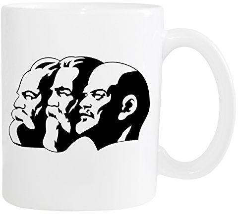 Mister Merchandise Kaffeetasse Marx Engels Lenin Teetasse Becher, Farbe: Weiß