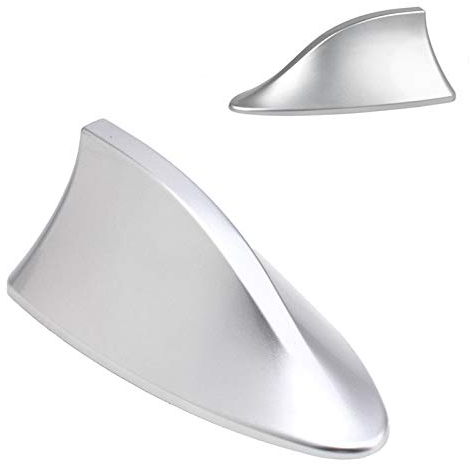 Zhuotop Antenne de Top Toit de Voiture Radio Universelle Forme d'Aileron de Requin, Argent