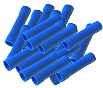 Stossverbinder vollisoliert blau 50x Stoßverbinder 1,5-2,5 mm isoliert Crimpzange Quetschverbinder Kabelverbinder Crimp Zange Verbinder Kabelschuhe kfz ARLI