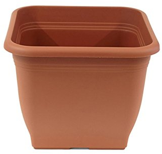 greemotion Pflanzkübel Pia Terrakotta - Blumentopf 48x48cm - 45L Blumenkübel eckig - Übertopf UV-beständiger Kunststoff - Pflanztopf frostsicher - Pflanzgefäß mit Bodenlöchern - Pflanzen-Zubehör