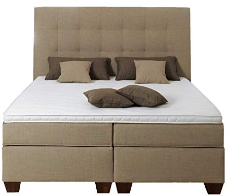 AUKONA Boxspringbett Martha 180x200, Farbe wählen und ändern, 7 Zonen Taschenfederkern-Matratze, H2 H3 H4, Komfortschaum-Topper, Lieferung und Aufbau kostenlos