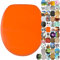 Sanilo Soft Close Toilet Seat, Wide Choice of New Toilet Seats, Stable Hinges, Easy to Mount (Orange)