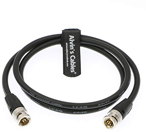 Alvin's Cables BNC Stecker auf Stecker HD SDI 75 Ohm 12G Koaxial Kabel für 4K Videokamera 1M