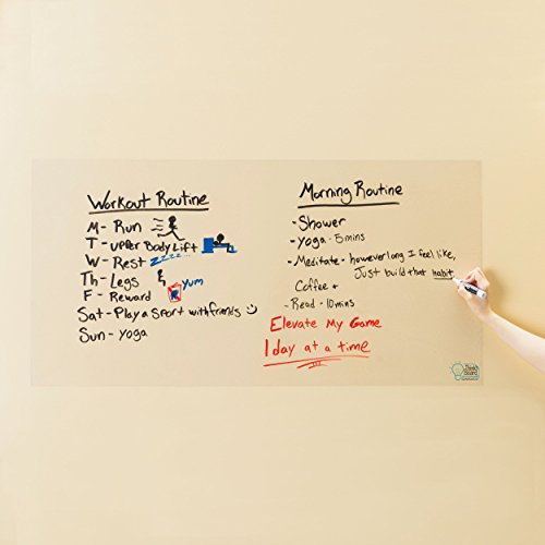 Think Board See Through Stick Up Whiteboard Wall Sticker - 600x1200mm - Clear - Stick to Any Wall Like Magic