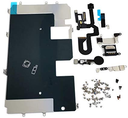 E-REPAIR Screen Assembly Metal Bracket Front Camera Flex Cable Small Parts Set Replacement For iPhone 8 Plus (5.5 inch) (Black)