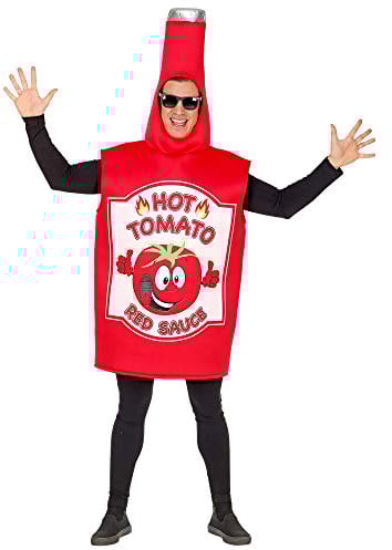 Widmann 02600 Costume de Ketchup Mixte Adulte, Rouge