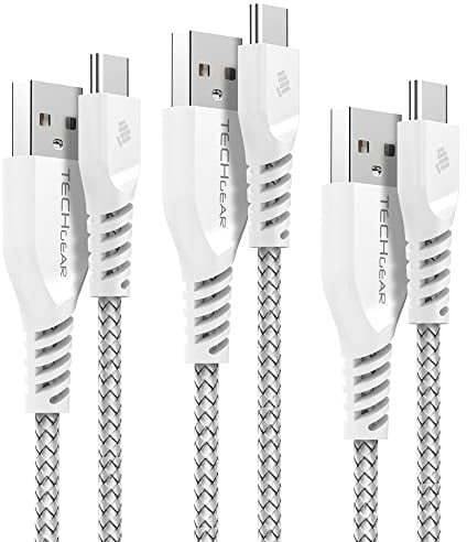 TECHGEAR 3 Pack STRONG Braided USB C Charger Cable & Sync Cables (30cm+1m+2m) for USB Type-C Compatible with iPad Pro 11 12.9 13 2025-2018, Mini 7/6, iPad Air 11/13/4th/5th 10.9, iPad 10th/11th