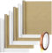 Senhai PTFE-Teflonbleche mit 1 Wärmeklebeband für Wärmepresse, Transferpapier, antihaftbeschichtet, hitzebeständig, Backunterlage (30 x 40 cm), Braun, Weiß, 6 Stück