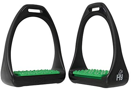 HyJUMP Compositi Reflex Steigbügel mit buntem Tritt (Einheitsgröße) (Grün)