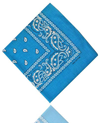 ledermodefashion 3er 6er 12 er Set Bandana Tuch versch Farben 100% Baumwolle Kopftuch Halstuch Nickituch Schal (Türkis)