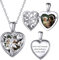 GOLDCHIC JEWELRY Silver Tree of Life Personlised Locket for Mum Grandmother, Heart Photo Necklace Keepsake Gifts for Women