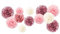 NICROLANDEE Seidenpapier-Pompons für Hochzeitsparty-Dekorationen, Set, Babypartys, Geburtstage, Brautpartys, Junggesellinnenabschied, Gartenparty, Rosa (Dusty Rose), Pink (Blush Pink), 12 Stück