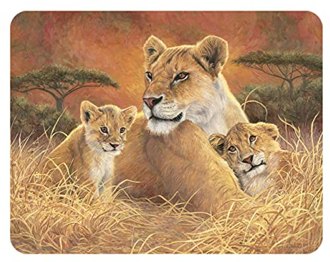 3D LiveLife Magnet - Motherly from Deluxebase. Lenticular 3D Wolf Fridge Magnet. Magnetic decor for kids and adults with artwork licensed from renowned artist, Lucie Bilodeau