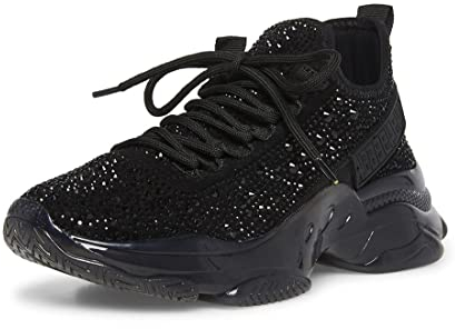 Steve Madden Damen Maxima Sneaker, Schwarz, 40 EU