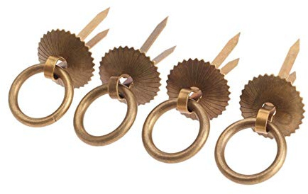 Moderner dekorativer Hardware-Türgriff 4Pcs Vintage Brass Drawer Ring Pulls Griffe Antik Schrank Möbelgriff Pull Schrank Schubladenschrank Knöpfe im chinesischen Stil (Color : Color B)