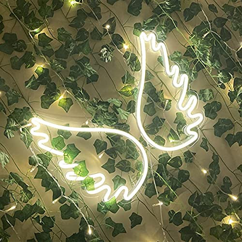 Angel Wings Neon Sign, Large LED Neon Signs for Wall Decor, USB Operated Decorative Marquee Sign Bar Pub Store Club Garage Home Party Decor (Warm Light）