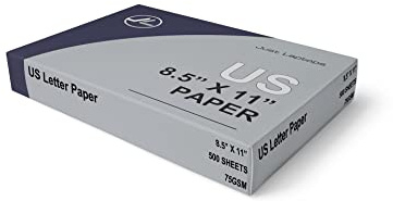 US Letter Premium White Office Kopierpapier, 21,6 x 27,9 cm, 1 Ries, 500 Blatt, 9 kg