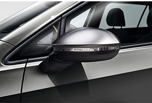 Volkswagen 5H007253069D Spiegelkappen Außenspiegel Spiegelblenden, Chrom Matt, nur für Fahrzeuge ohne Spurwechselassistent Side Assist