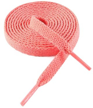 VSUDO Lacets Pastèque Rouges Plats 130 cm pour Basket, Lacets Chaussures Pastèque Rouge Plat pour Sneakers - Compatible avec Nike Air Force, Adidas Stan Smith, Converse (1 Paire-Pastèque Rouge-130cm)