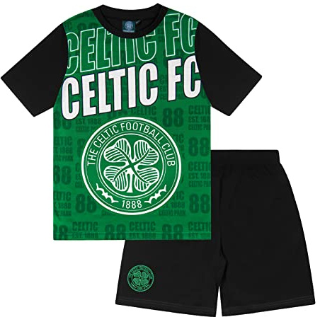 Celtic FC Boys Pyjamas Short Kids Sleepwear Official Football Gift