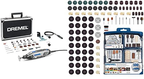 Dremel 4250 Outil Rotatif Multifonction Version Exclusive Amazon 175W 3 Adaptations 35 Acc & SC723 EZ SpeedClic Kit - Coffret de 100 Accessoires pour Outil Multifonction