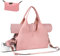 Aucuu Sporttasche, Reisetasche mit Schuhfach & Nassfach, Groß Gym Tasche für Damen und Herren, Wasserdichte Trainingstasche Yogatasche für Yogamatten & Yoga-Zubehör Fitnesstasche (Rosa)
