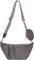 styleBREAKER Damen Halbmond Crossbody Schultertaschen Set 3-Teilig, Schultergurt mit Muster, Schlüsselanhänger, Börse 02012398, Farbe:Dunkelgrau