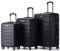 VERTICAL STUDIO 20 24 28 Koffer Reisekoffer 3er-Set Trolley Mehrteilig mit Ziffern Kofferschloss aus Kunststoff (ABS) Vier Rollen (Schwarz Trelleborg)