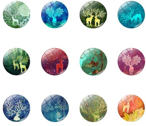 Magnettafel Magnete Die 12Er Packung Enthält Einen Weihnachtlichen Bunten Hirsch Edelstein Kristallglas Kühlschrankmagnet Whiteboard Aufkleber