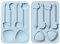 Silikon Backform Rund 26 Cm Waschbares Silikon-Kuchen-Kuchen-Süßigkeits-Schokoladen-Dekorationstablett DIY Bastelprojekt Backformen (Blue, One Size)