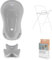 Hylat Baby Set: Stabile Babybadewanne mit Gestell, Badesitz und Abfluss - TÜV Rheinland zertifiziert - ideale Lösung für die tolle Badeerlebnisse - Lite-Kollektion - Farbe: Grau, Motiv: Yeti