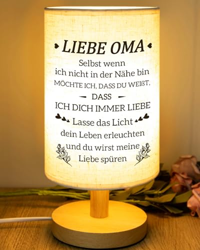 PRSTENLY Oma Geschenk Geburtstag, beste Oma Tischlampe Ostern Geschenk Oma, Geburtstagsgeschenk für Oma Ruhestand, Weihnachtsgeschenke für Oma Muttertag für Frauen Dankeschön