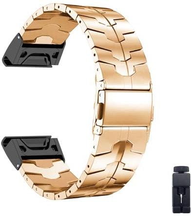 DINGK Armband Kompatibel mit TicWatch Pro 3 GPS/Pro 3 Ultra Armbänder Edelstahl Metallarmband Faltschließe Sport Freizeit Robustheit Uhrenarmband für TicWatch Pro 3 GPS/Pro 3 Ultra Ersatzband (5)