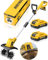 Alloyman Motoculteur électrique sans fil 20 V, 360 tr/min, avec 2 batteries de 2,0 Ah et chargeur, 22,9 cm de largeur, 16,7 cm de profondeur pour pelouse/jardinage/culture du sol