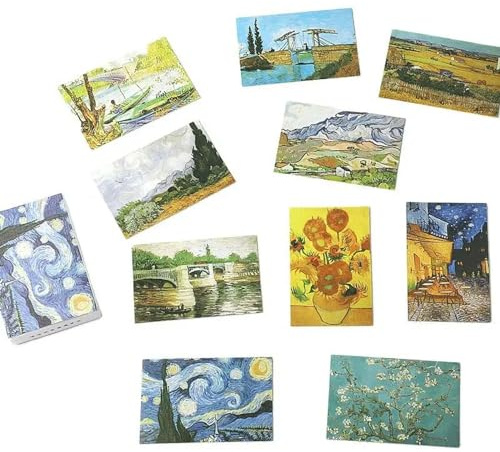 28 Blatt/Set Van Gogh Ölgemälde Lomo Karte DIY Grußkarte Segen Nachricht Karten Geburtstag Brief Umschlag Geschenkkarte - Standard
