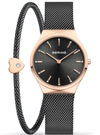 BERING Damen Uhr Quarz Movement - Classic Collection mit Edelstahl und Saphirglas 12131-169-GWP