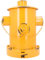 Poubelle de Bouche D'incendie, Poubelle Vintage avec Seau Intérieur, Poubelle à Pédale en Fer, Poubelle Intérieure et Extérieure pour la Maison, le Jardin, la Cuisine (YELLOW)