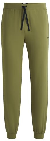 BOSS Mens Mix&Match Pants Logo-Embroidered Tracksuit Bottoms in Stretch-Cotton Jersey