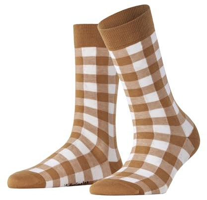 Burlington Damen Socken Vichy W So Baumwolle gemustert 1 Paar, Braun Brown Sugar 5152, 36-41
