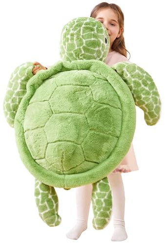 IKASA Groß Schildkröte Kuscheltier Riesen Stofftier,78cm Meeresschildkröte Gross Plüschtier Riesige Plüsch Spielzeug,Geschenk für Kinder