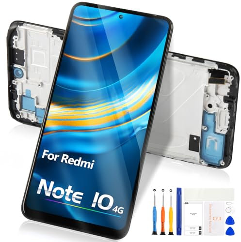 Para Xiaomi Redmi Note 10 4G / Note 10s LCD Display - para Xiaomi Redmi Note 10 4G Pantalla Digitalizador para Redmi Note 10 4G LCD Pantalla Táctil Cristal Montaje con Marco M2101K7AI M2101K7AG