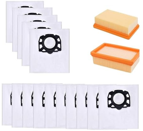 WJSXEQF Sacs d'aspirateur 2.863 – 006.0, Filtre Compatible avec Karcher WD4 WD5 WD6 WD5P WD6P, pièces de Rechange for aspirateur Premium