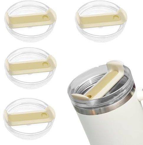 Limeow 4 Pzs Tapa Termo Stanley Accesorios Stanley Cup Stanley Cup Accesorios Stanley Lid Leak Proof Stanley Tapa a Prueba de Fugas Tapa Stanley Anti Goteo Tapas de Repuesto para Vasos de 40 Oz